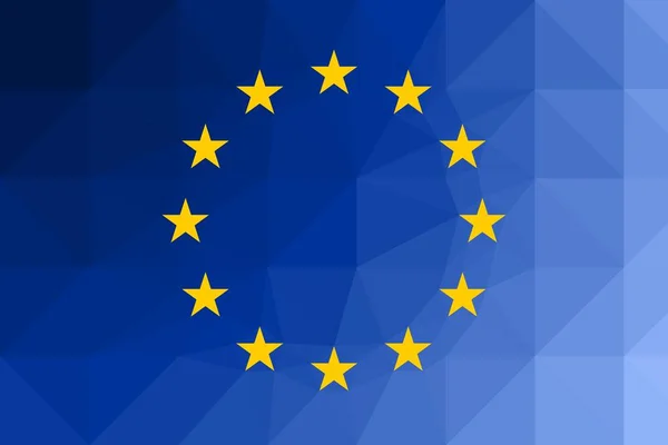 Europeiska Unionen Flagga Vektor Illustration — Stock vektor