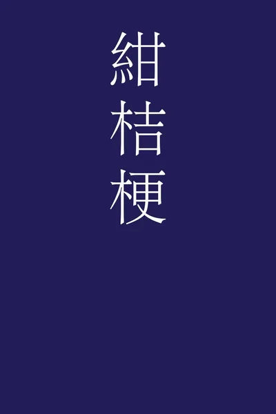 Konkikyo Japonés Kanji Color Nombre Sobre Fondo Colorido — Vector de stock