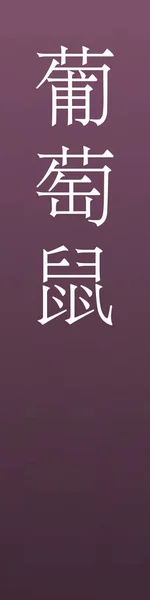 Budohnezumi Nombre Color Kanji Japoneses Sobre Fondo Colorido — Vector de stock