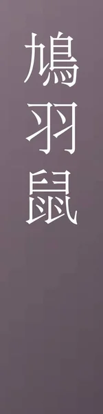 Hatobanezumi Japon Kanji Renkli Arka Plan — Stok Vektör