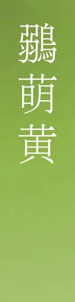 Hiwamoegi Japonez Kanji Culoare Nume Fundal Colorat — Vector de stoc