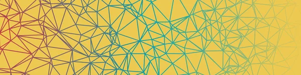 Amarillo Abstracto Trianglify Arte Generativo Fondo Ilustración — Vector de stock