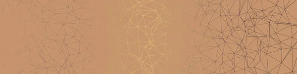 Braun Abstrakt Trianglifizieren Generative Kunst Hintergrundillustration — Stockvektor