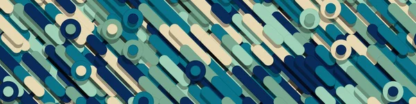 Blau Abstrakte Linien Regen Generative Kunst Hintergrund Illustration — Stockvektor