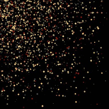 Siyah arkaplanda soyut sanat rengarenk dağıtılmış noktalar 