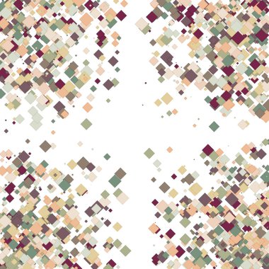 Beyaz arkaplanda soyut sanat rengarenk dağıtılmış noktalar 