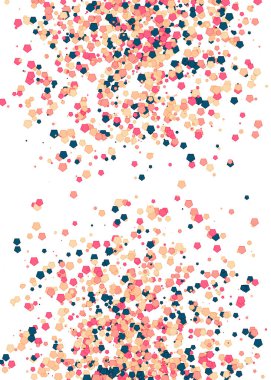 Beyaz arkaplanda soyut sanat rengarenk dağıtılmış noktalar 