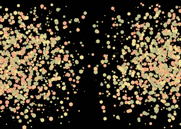 Abstrakcyjna Sztuka Kolorowe Rozłożone Kropki Czarnym Tle — Wektor stockowy