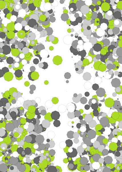 Art Abstrait Polygones Distribués Colorés Sur Fond Blanc — Image vectorielle