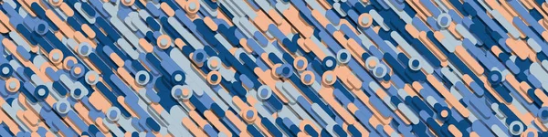 Kék Bézs Elvont Vonalak Eső Generatív Művészet Háttér Illusztráció — Stock Vector