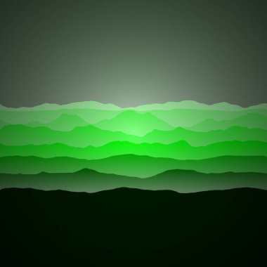 Koyu ve yeşil dağlar manzara üretken sanat arkaplan çizimleri