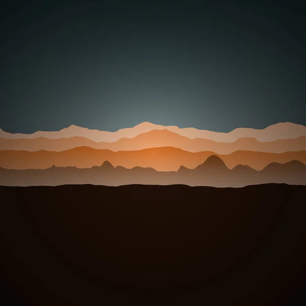 Πολύχρωμα Βουνά Τοπίο Παραγωγική Τέχνη Φόντο Εικονογράφηση — Διανυσματικό Αρχείο