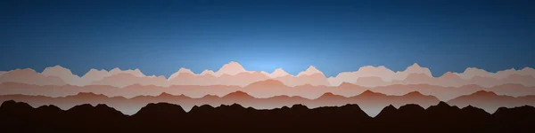 Colorful Mountains Landscape Generative Art Background Illustration — Stock Vector