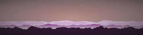 Sombre Violet Montagnes Paysage Art Génératif Arrière Plan Illustration — Image vectorielle