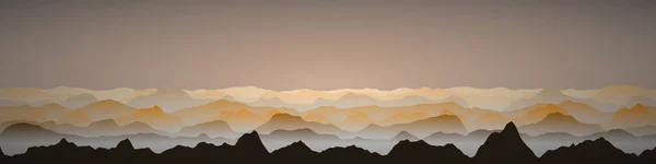 Colorful Mountains Landscape Generative Art Background Illustration — Stock Vector