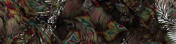 Arte Astratta Linee Colorate Distribuzione Casuale Computational Generative Art Sfondo — Foto Stock