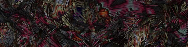 Arte Abstracto Líneas Coloridas Distribución Aleatoria Arte Generativo Computacional Sobre — Foto de Stock