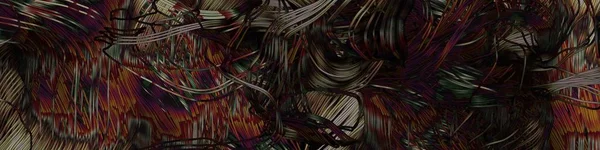 Абстрактное Искусство Красочные Линии Случайное Распределение Вычислительное Генеративное Искусство Черном — стоковое фото