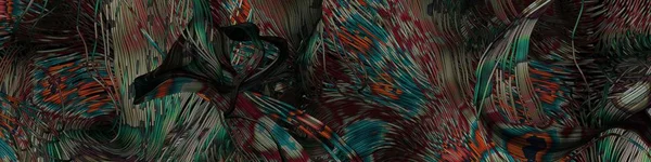 Абстрактное Искусство Красочные Линии Случайное Распределение Вычислительное Генеративное Искусство Черном — стоковое фото