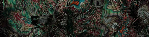 Абстрактне Мистецтво Барвисті Лінії Випадкового Розподілу Обчислювальне Генеративне Мистецтво Чорному — стокове фото
