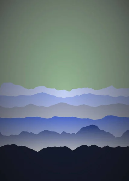 Montanhas Coloridas Paisagem Arte Generativa Fundo Ilustração — Vetor de Stock