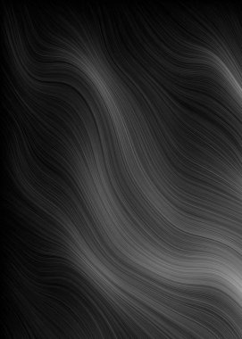 siyah ve beyaz üretken sanat dalgalı rastgele ses çizimleri illüstrasyon 