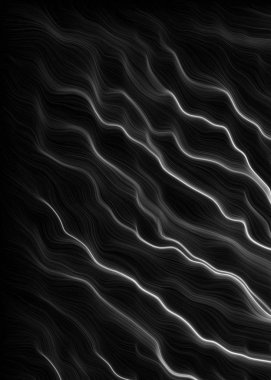 siyah ve beyaz üretken sanat dalgalı rastgele ses çizimleri illüstrasyon 