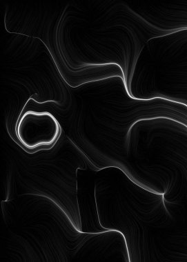 siyah ve beyaz üretken sanat dalgalı rastgele ses çizimleri illüstrasyon 