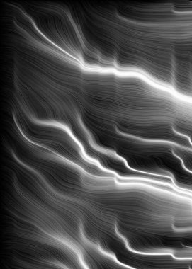 siyah ve beyaz üretken sanat dalgalı rastgele ses çizimleri illüstrasyon 