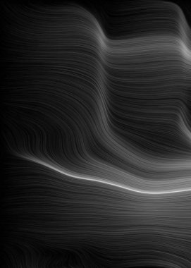 siyah ve beyaz üretken sanat dalgalı rastgele ses çizimleri illüstrasyon 