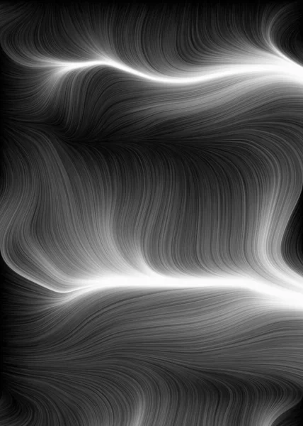 白黒のジェネレーティブ アート ランダム ノイズ ドローイング図 — ストック写真