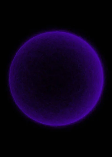 Abstract generative art purple sphere on dark background