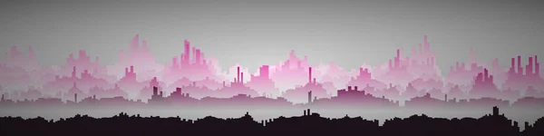 Colorful City Landscape Generative Art Background Illustration — ストックベクタ