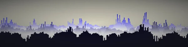 Colorful City Landscape Generative Art Background Illustration — ストックベクタ