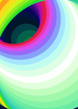 Renkli girdap solucan deliği girdabı bükümlü üretken sanat arkaplanı çizimi 