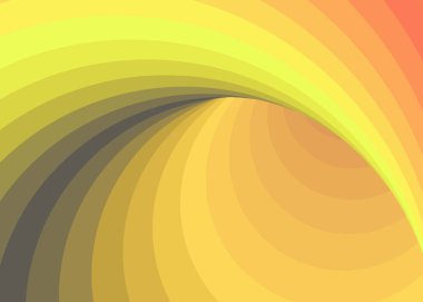 Sarı girdap solucan deliği girdabı bükümlü üretken sanat arkaplanı çizimi 