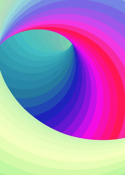Färgglada Virvel Maskhål Virvel Twist Generativ Konst Bakgrund Illustration — Stock vektor