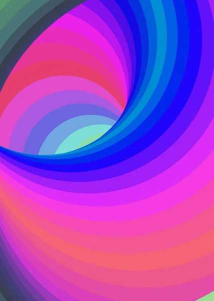 Redemoinho Colorido Wormhole Vortex Twist Generative Arte Fundo Ilustração — Vetor de Stock