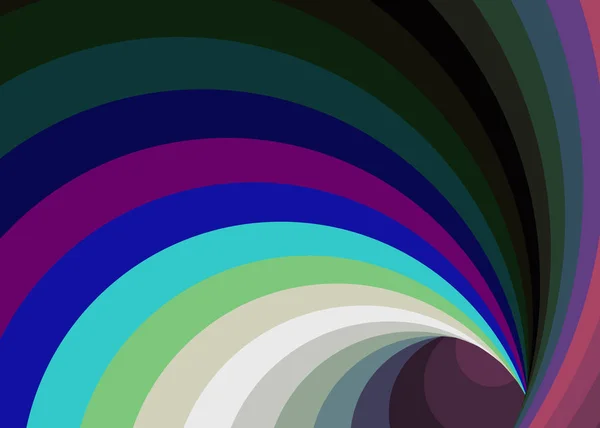 Colorato Vortice Wormhole Vortice Torsione Arte Generativa Sfondo Illustrazione — Vettoriale Stock
