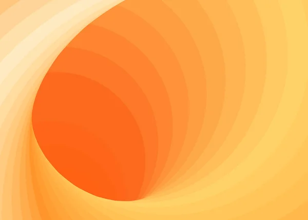 Orange Swirl Wormhole Vortex Twist Generative Art Background Illustration — Stock Vector