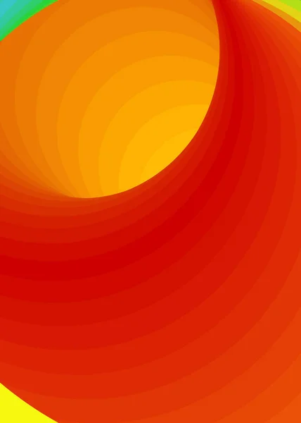 Červená Oranžová Vír Červí Díra Vír Zvrat Generativní Umění Pozadí — Stockový vektor