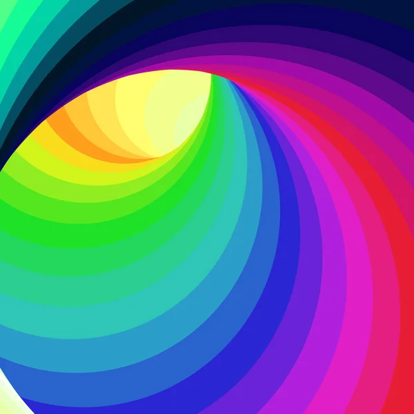 Tourbillon Coloré Vortex Vortex Torsion Art Génératif Fond Illustration — Image vectorielle
