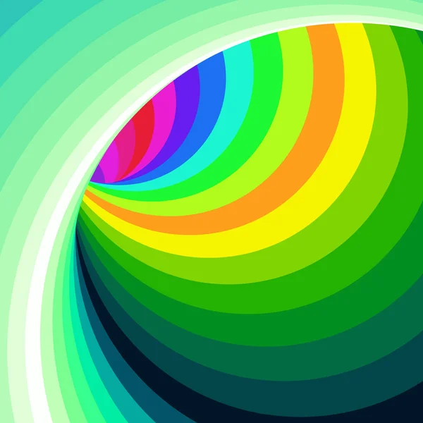 Kolorowe Wirujący Tunel Czasoprzestrzenny Vortex Twist Generative Art Tło Ilustracja — Wektor stockowy