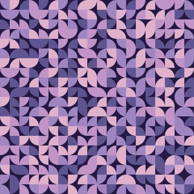 Seamless pattern random colored quarter circles Generative Art background illustration