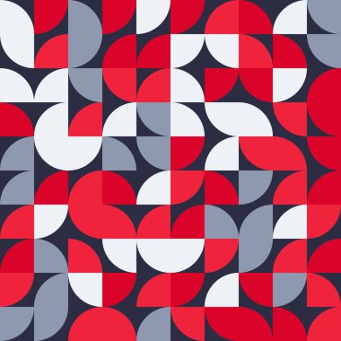 Seamless pattern random colored quarter circles Generative Art background illustration