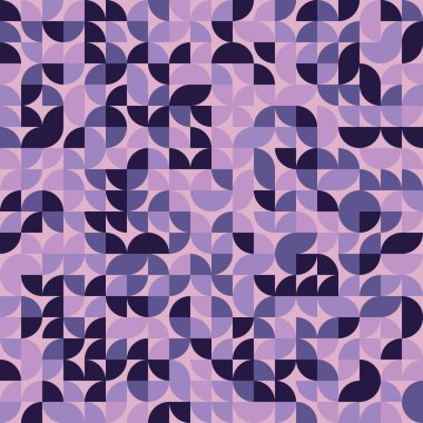 Seamless pattern random colored quarter circles Generative Art background illustration