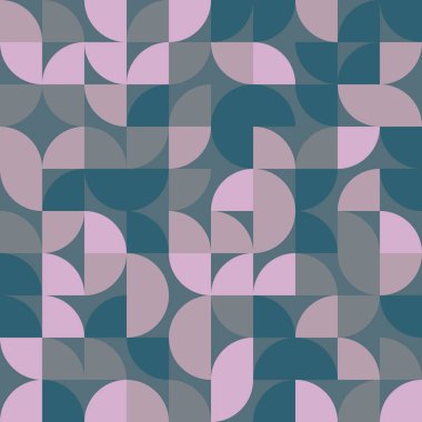 Seamless pattern random colored quarter circles Generative Art background illustration