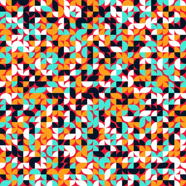 Seamless pattern random colored quarter circles Generative Art background illustration