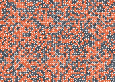 Seamless pattern random colored quarter circles Generative Art background illustration