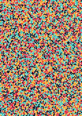 Seamless pattern random colored quarter circles Generative Art background illustration